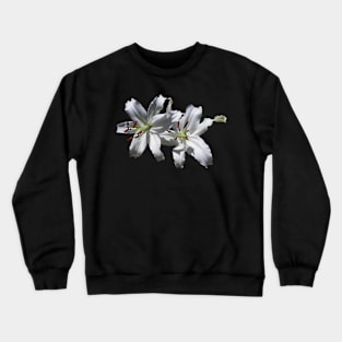 White Lilies Crewneck Sweatshirt